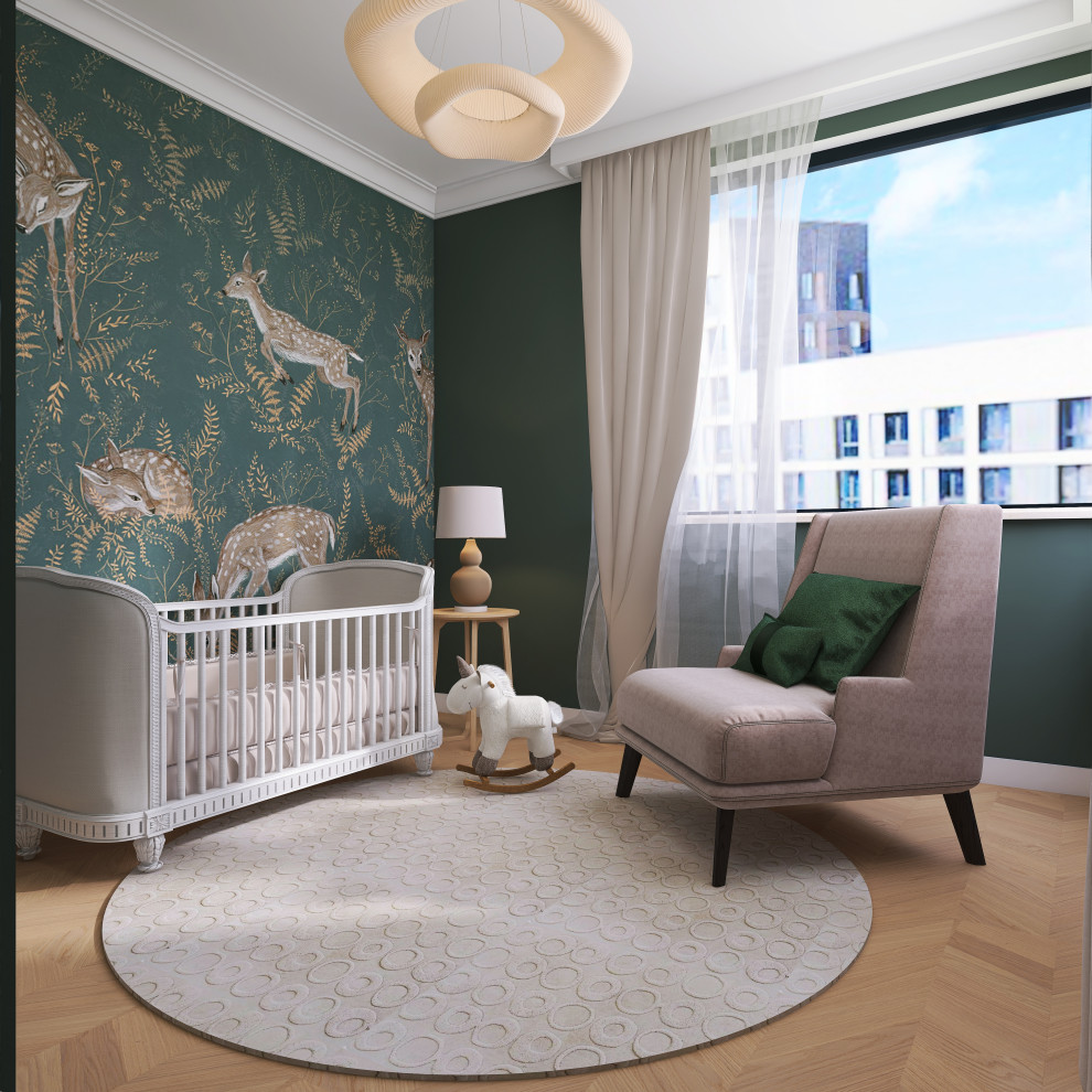 3 комнатная квартира в современном стиле для молодой семьи, Москва