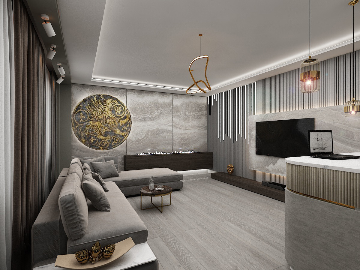 Комната отдыха с картиной  "Грифон"