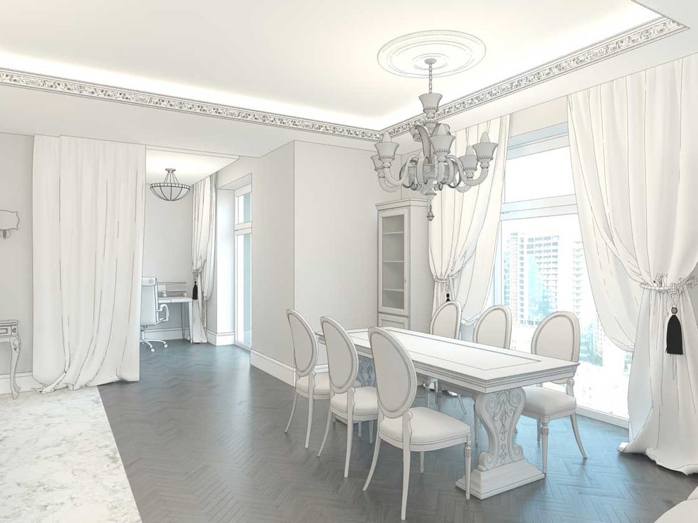 Квартира к классическом стиле нео-барокко