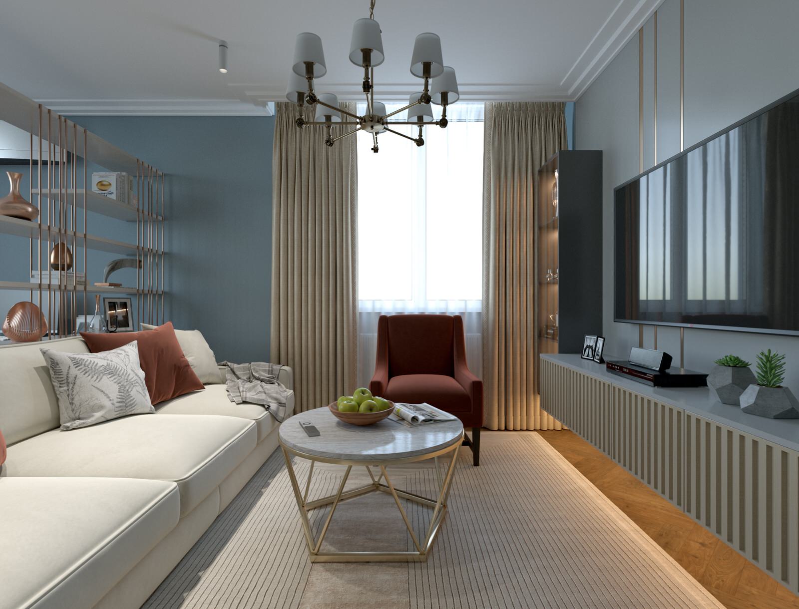 Обложка проекта: Гостиная ЖК "Резиденция 2"