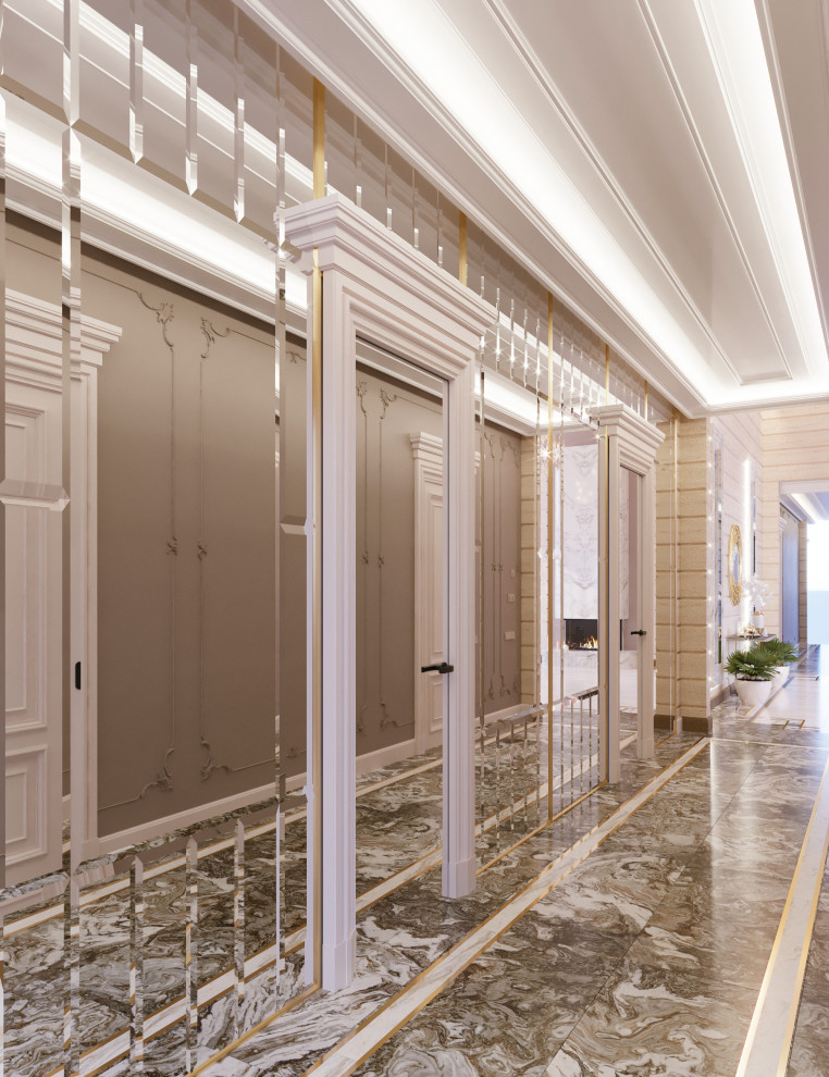 Загородный дом из бруса, Неоклассика