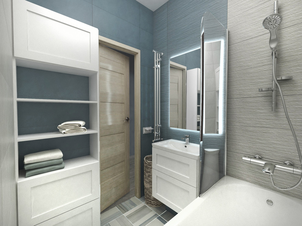 Двушка в голубых тонах