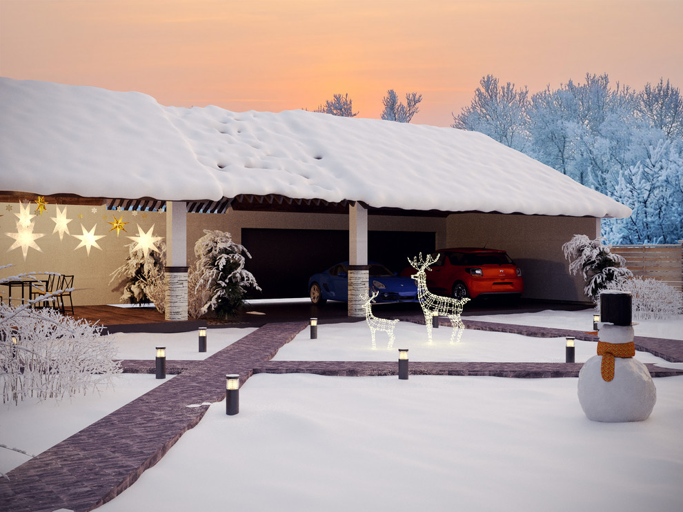 беседка для двух машин