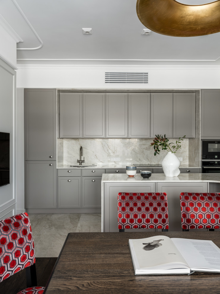 Светлая квартира для ценителей искусства в Москве 120 кв.м.