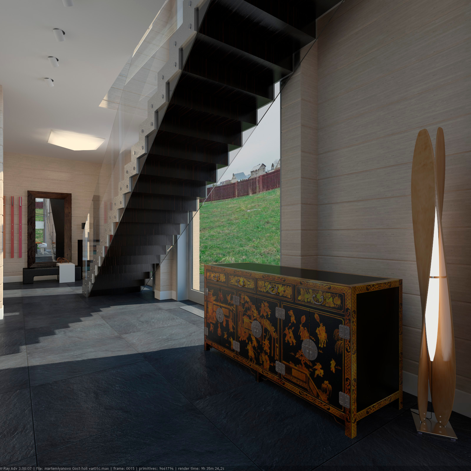 Интерьеры деревянного дома.