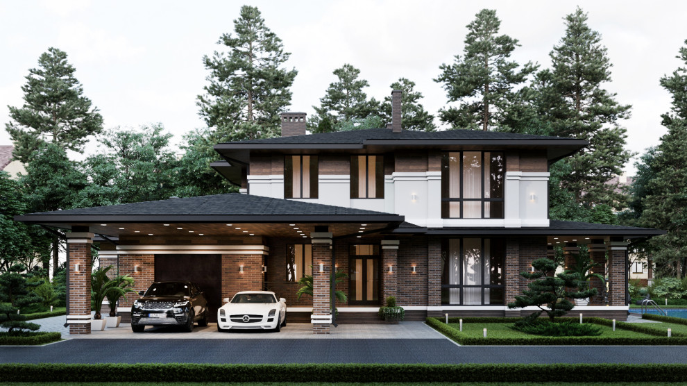 Дом в стиле Ф.Л.Райта (стиль Прерий)