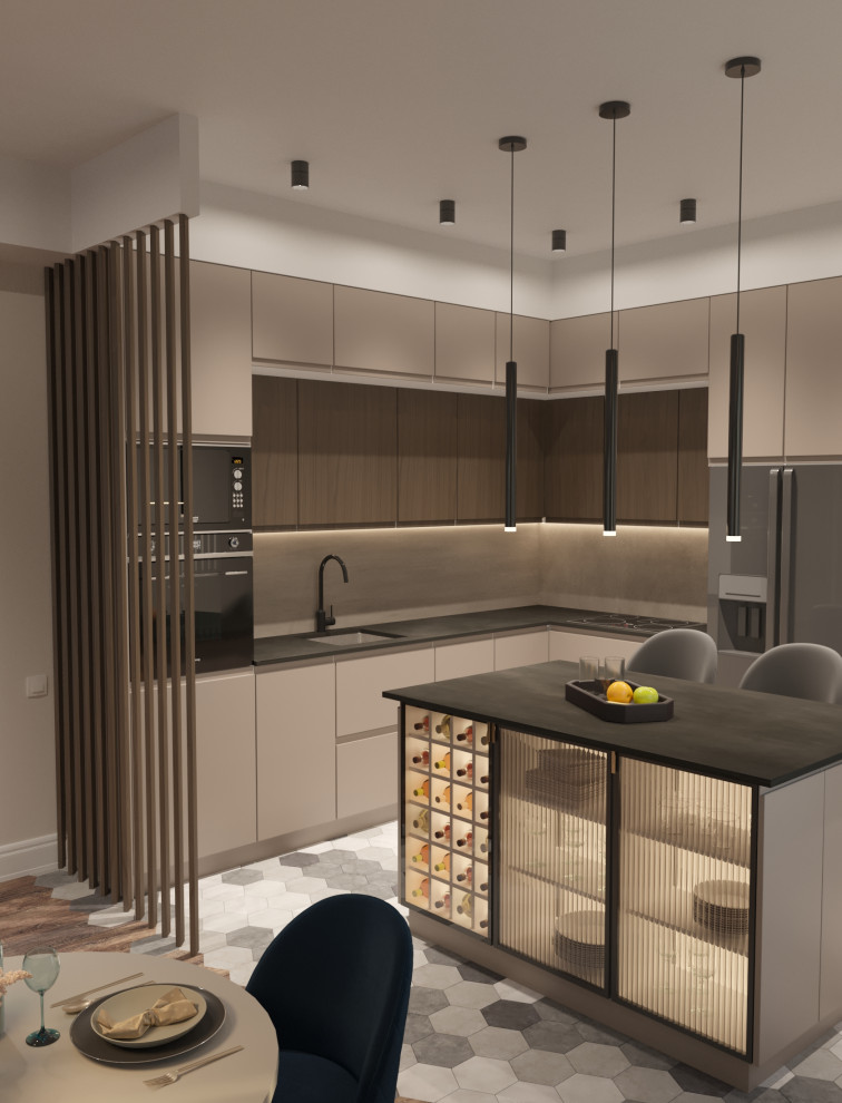 Обложка проекта: Кухня-гостиная