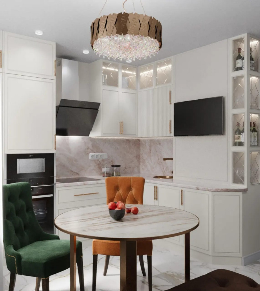 Кухня в стиле неоклассика для молодой семьи