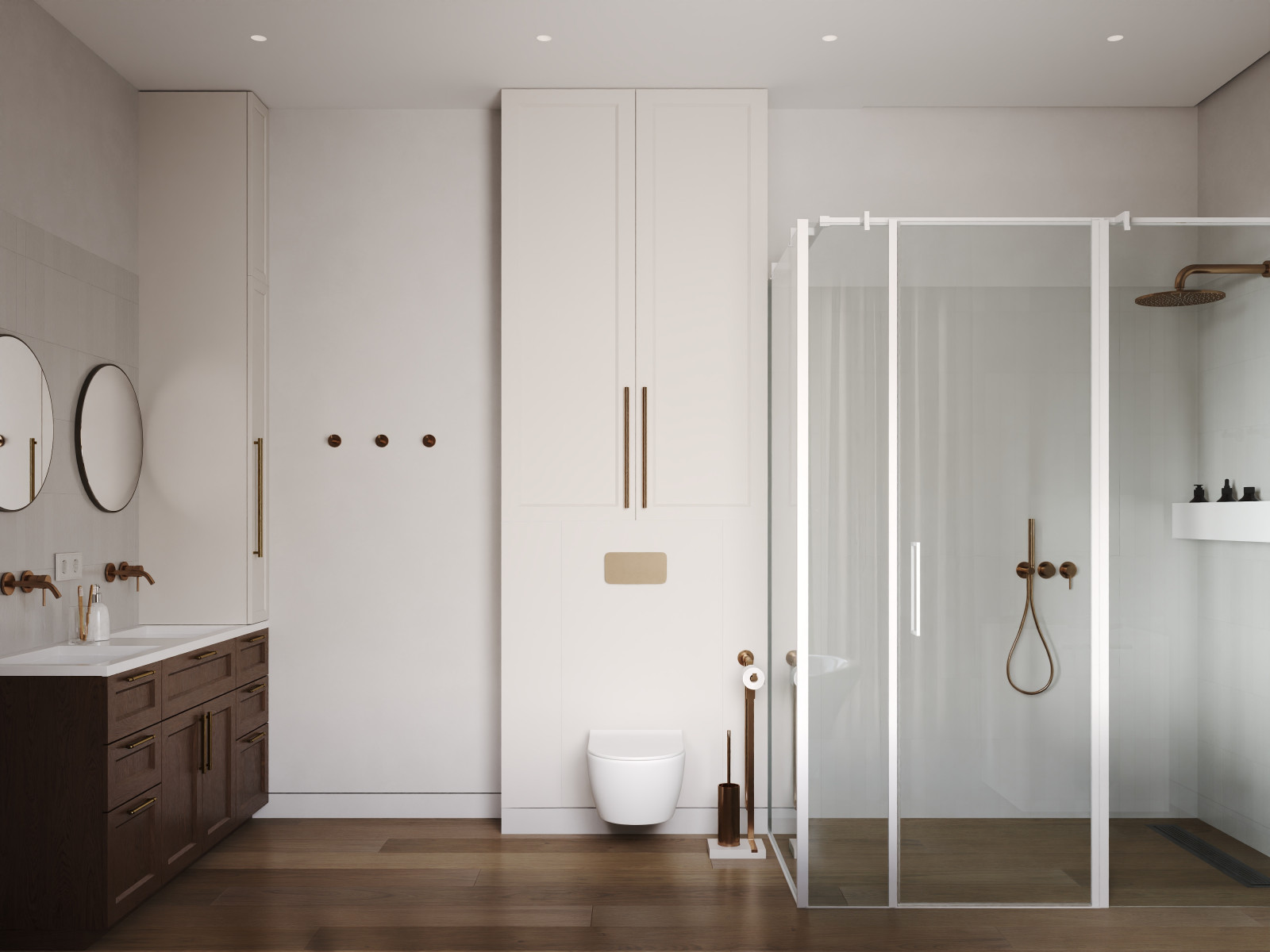 Ванная комната из проекта #частныйдомотunison