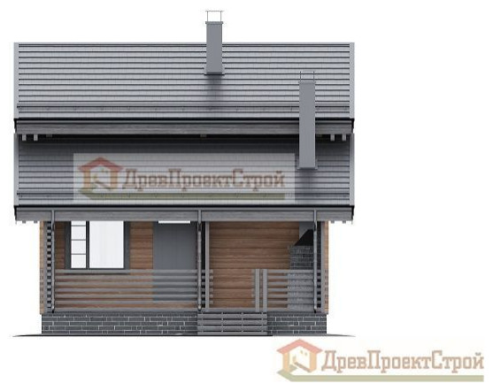 Проект бани № 159. Баня из бруса массива естественной влажности 140 х 140, 106,