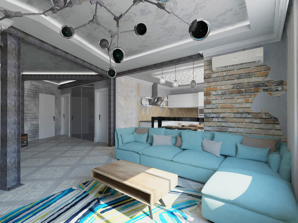 Гостиная. LOFT. Проект Ж.К. Панорама