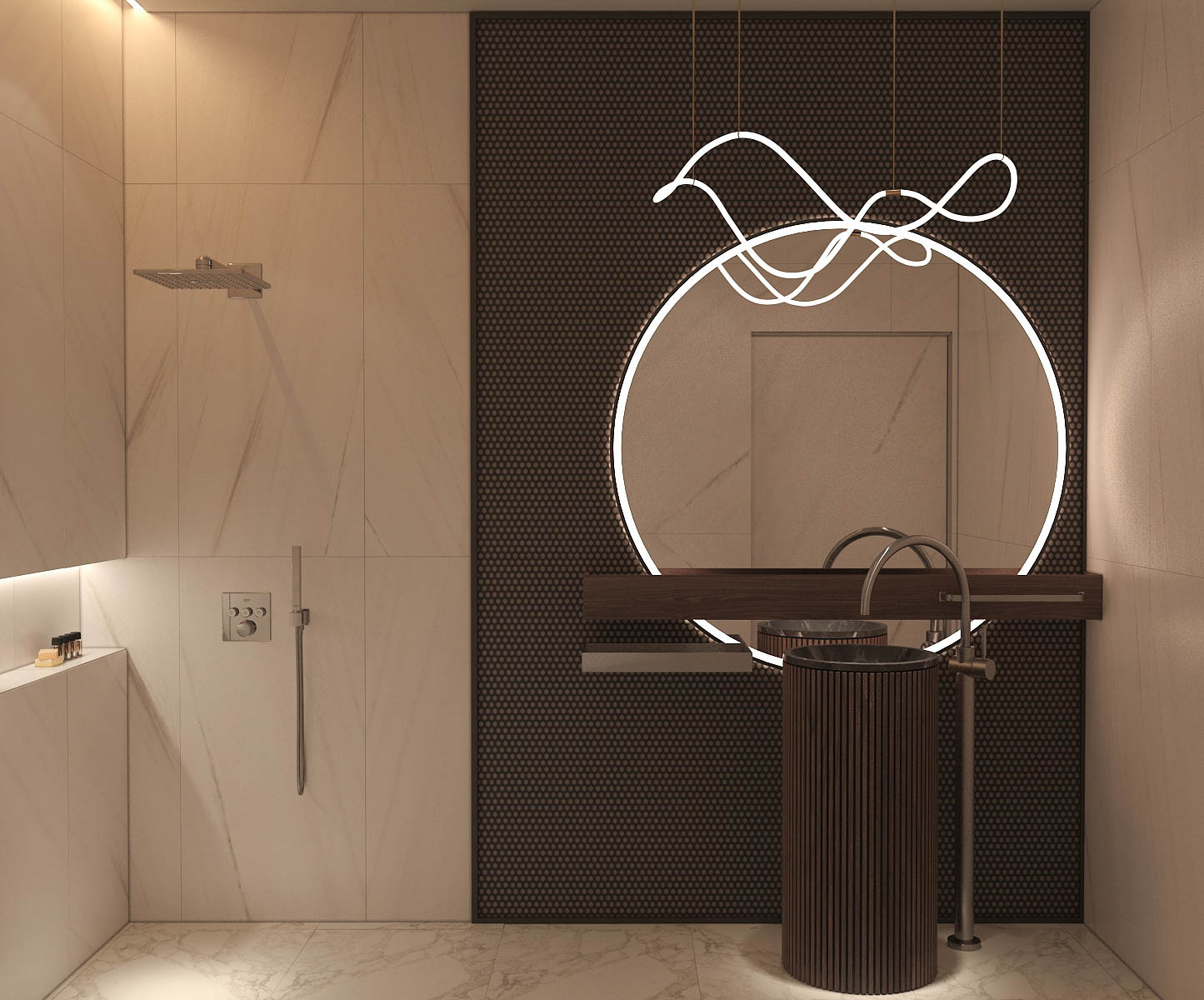 Санузел в проекте загородного дома Mountain House