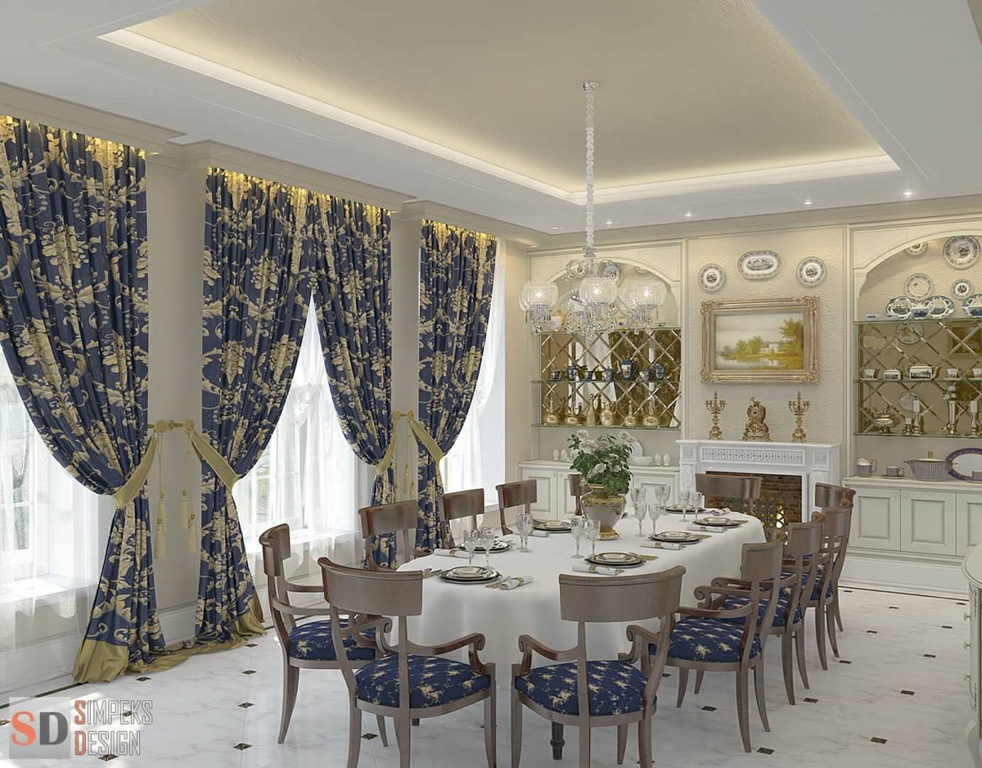 Private house interior.Classic Style.