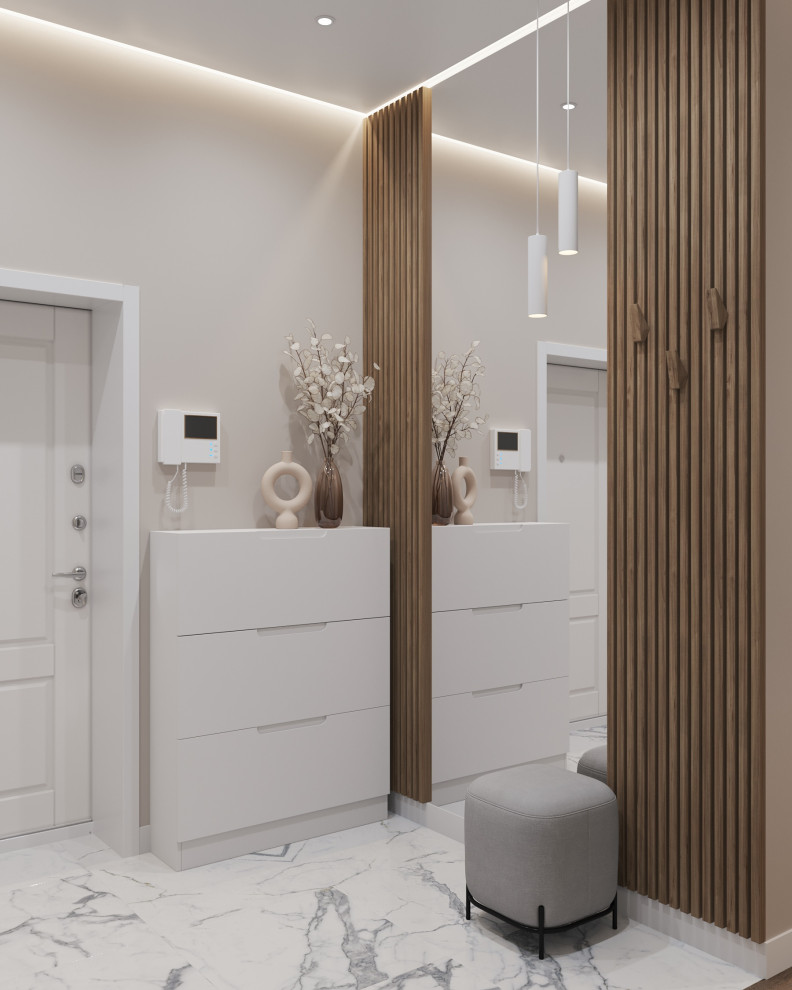 Прихожая светлых оттенках