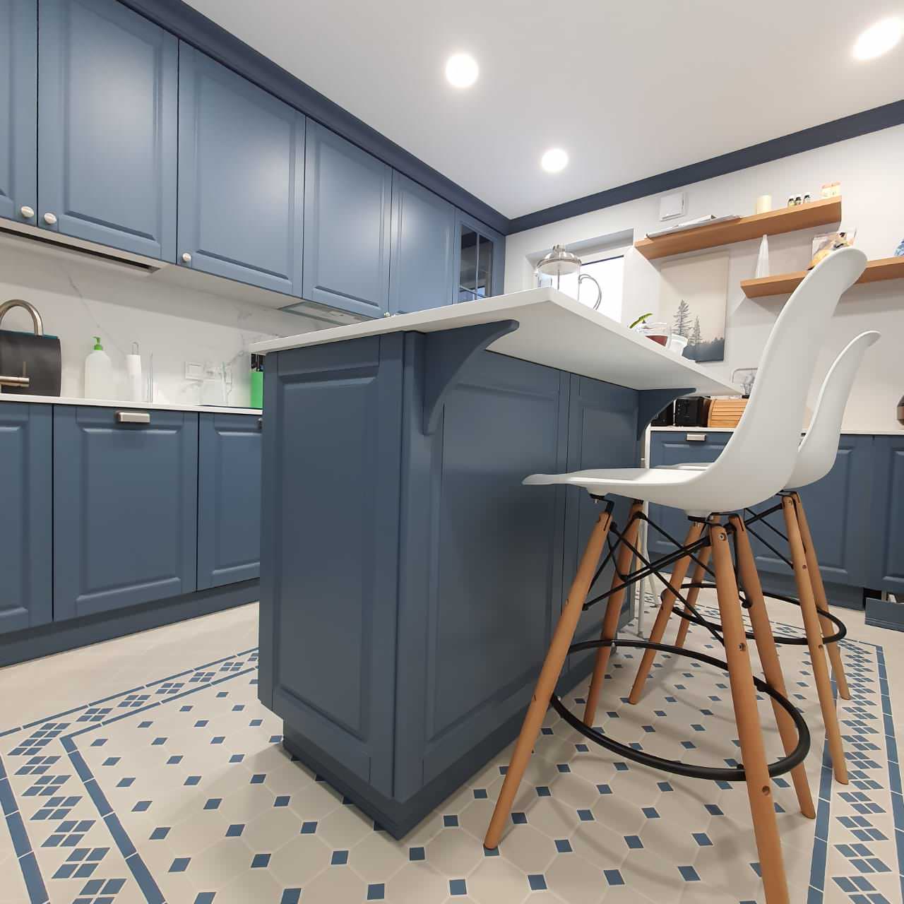 Соременная классика в серо-голубых тонах