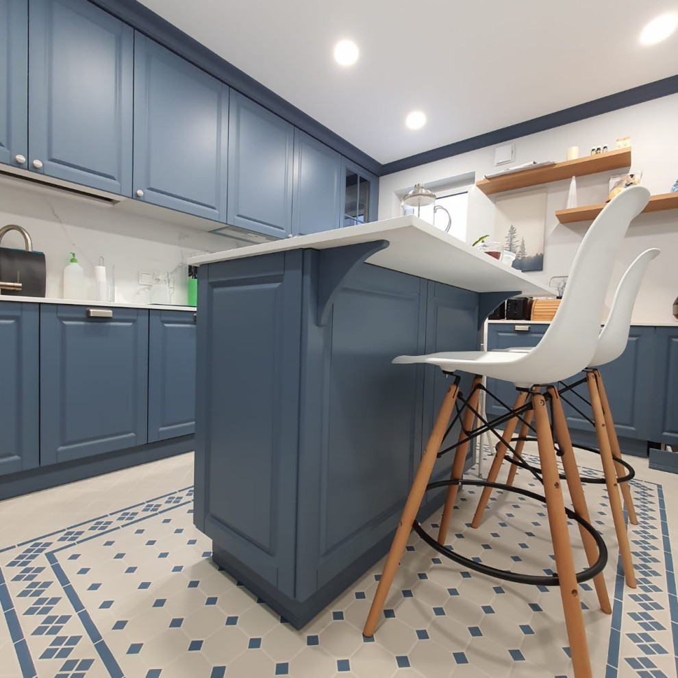 Соременная классика в серо-голубых тонах