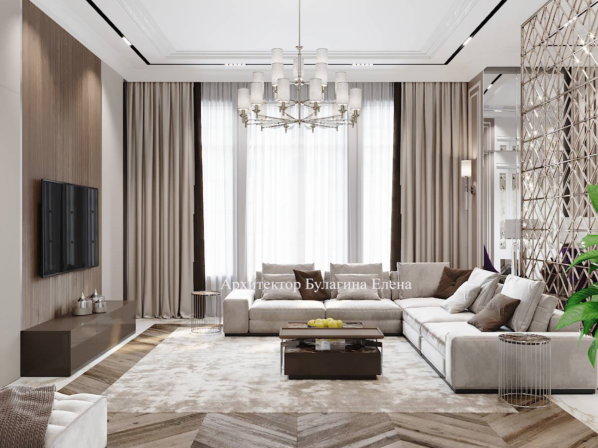 Гостиная в загородном доме