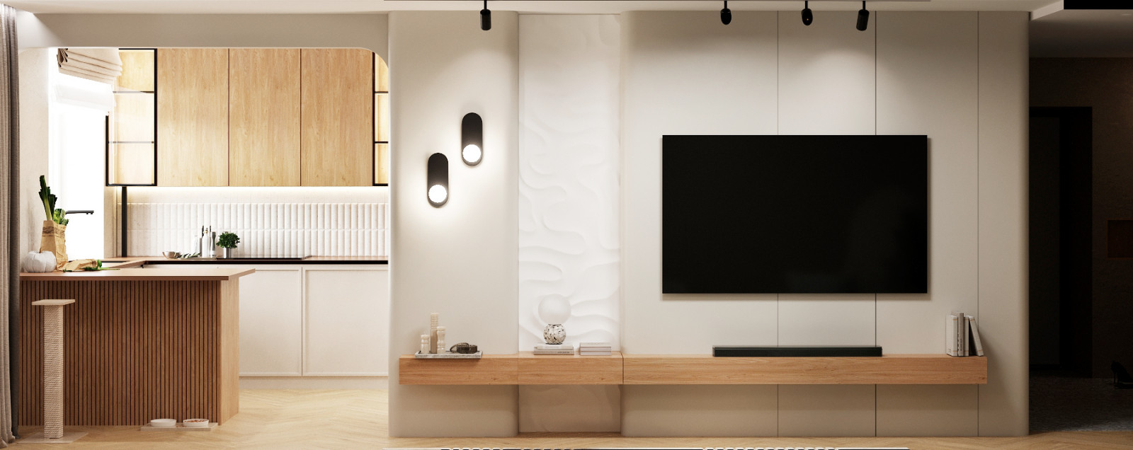 ВИЗУАЛИЗАЦИЯ ИНТЕРЬЕРА В ТЕПЛЫХ ТОНАХ