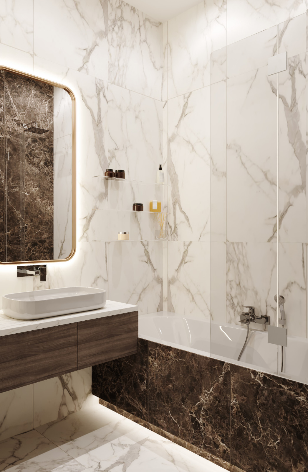 Квартира 73 кв. м. в современном стиле Новочерёмушкинская 17