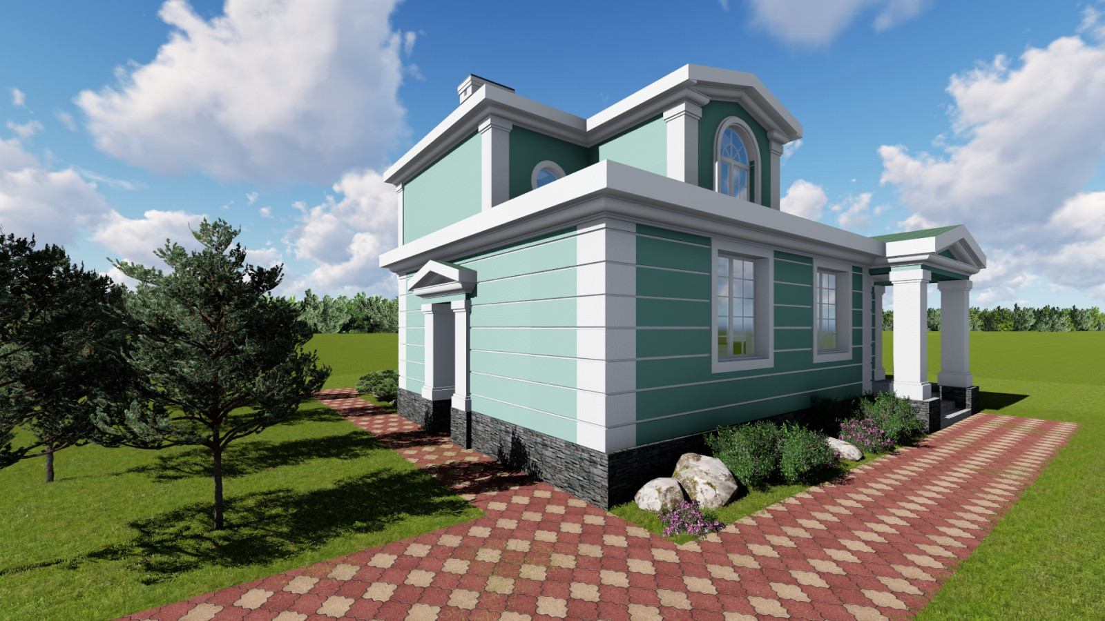 Аксонометрия реконструкции в кп "Новый мир"