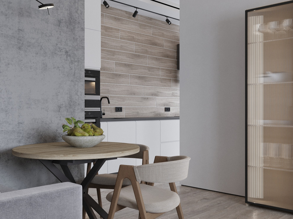 Трёхкомнатная квартира в монохромных тонах