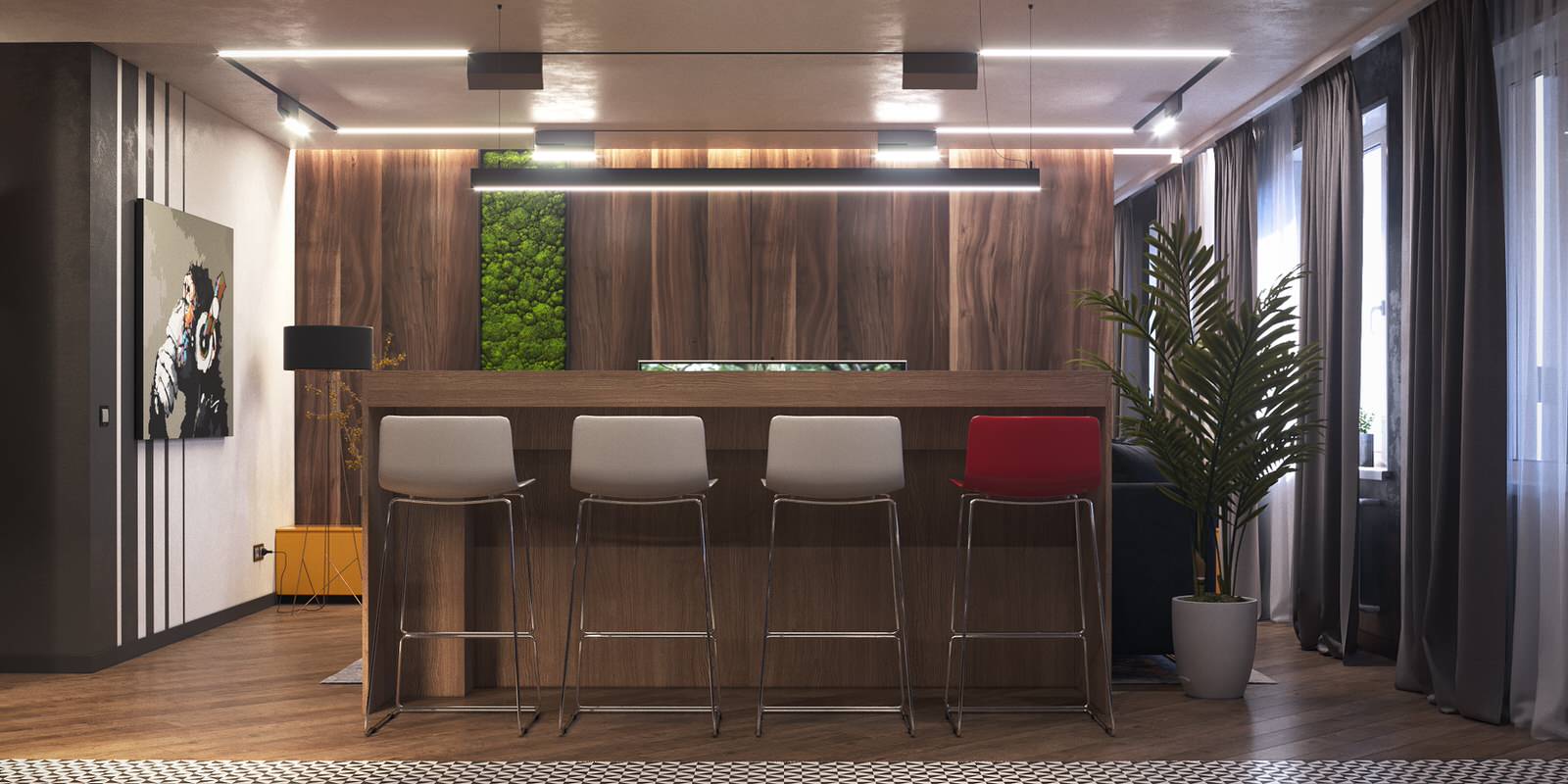 Дизайн проект 2-х комнатной  квартиры