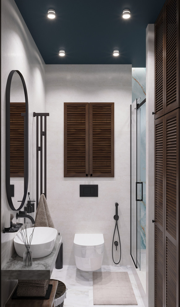 Гостевой санузел в 3-к. квартире ЖК "HeadLiner"