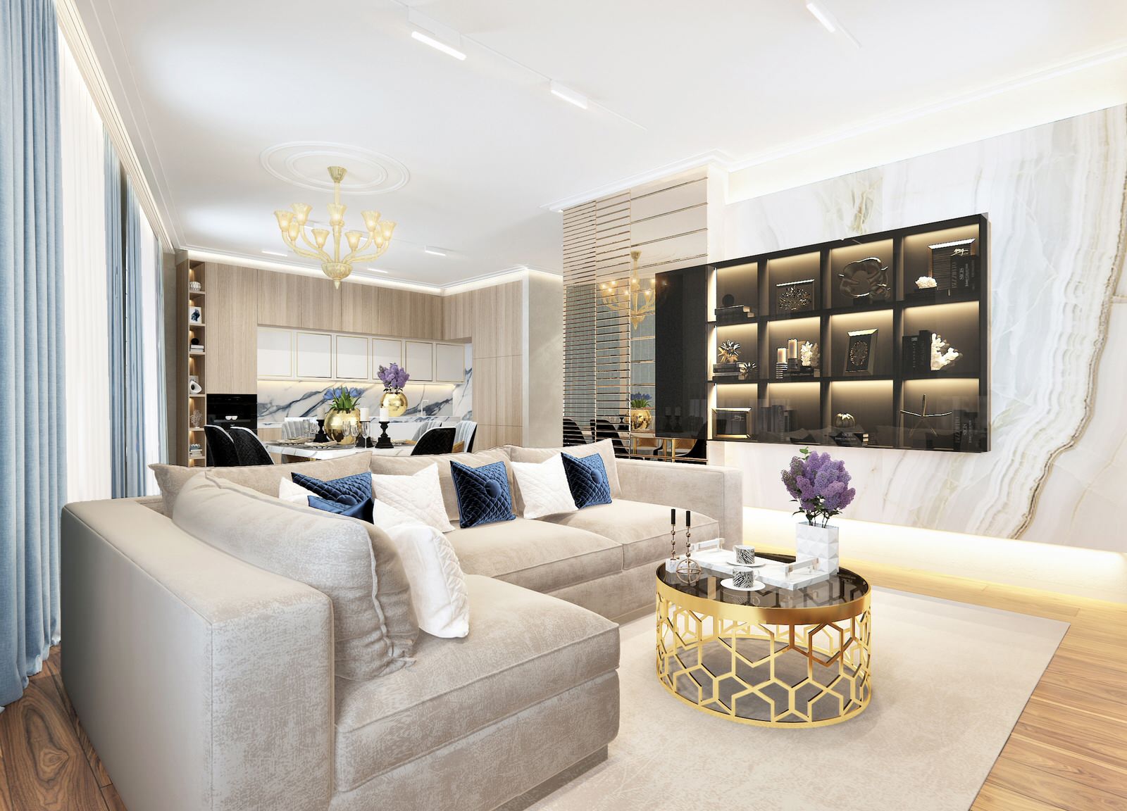 Современный интерьер в смешанном стиле.