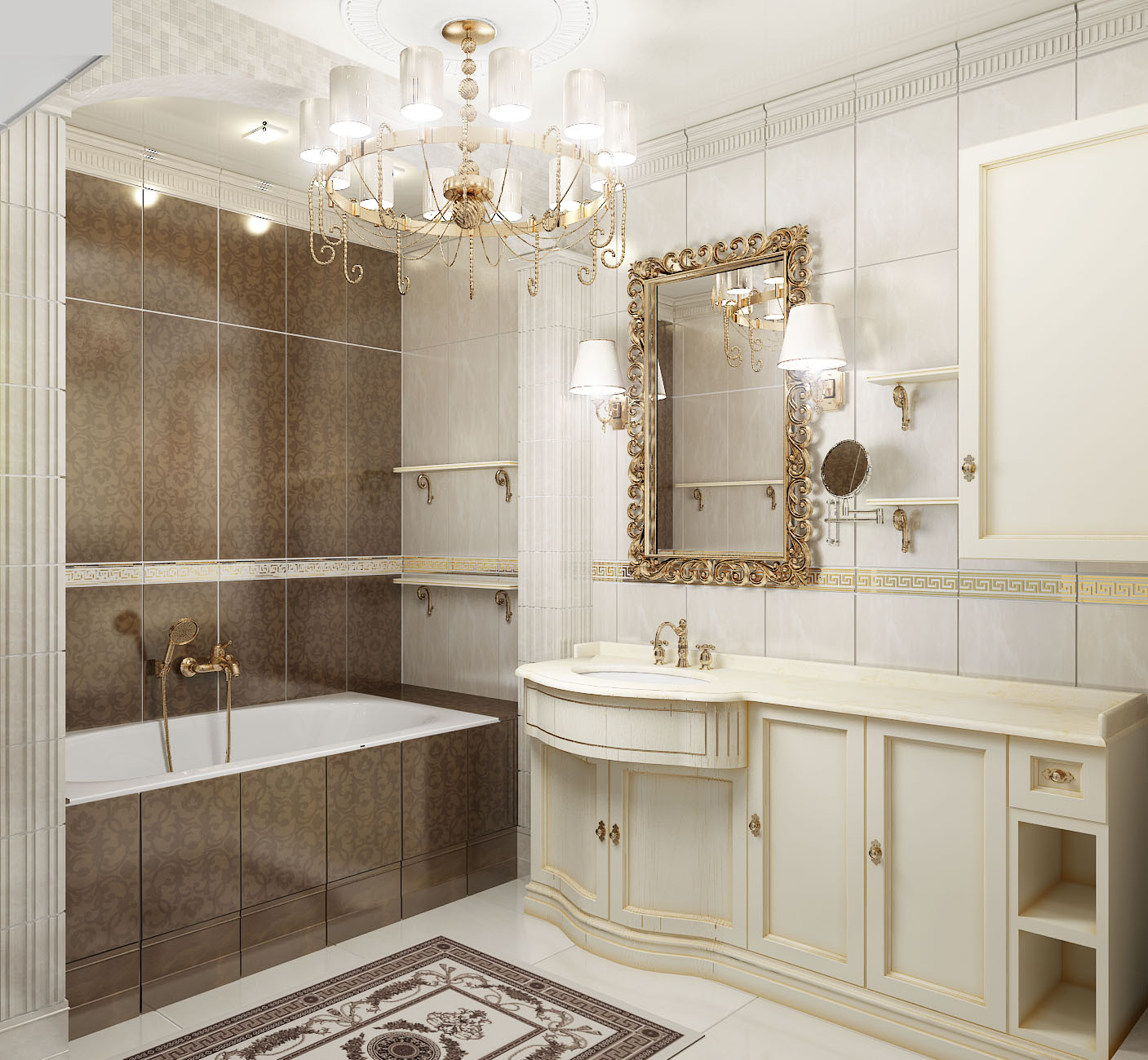 Обложка проекта: Квартира в бежевых тонах в стиле неоклассика