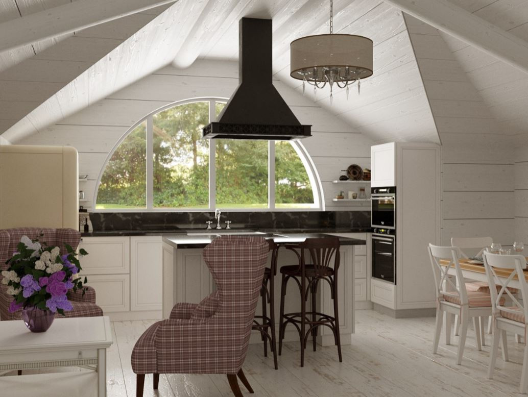 Дом в стиле кантри - мансардная часть