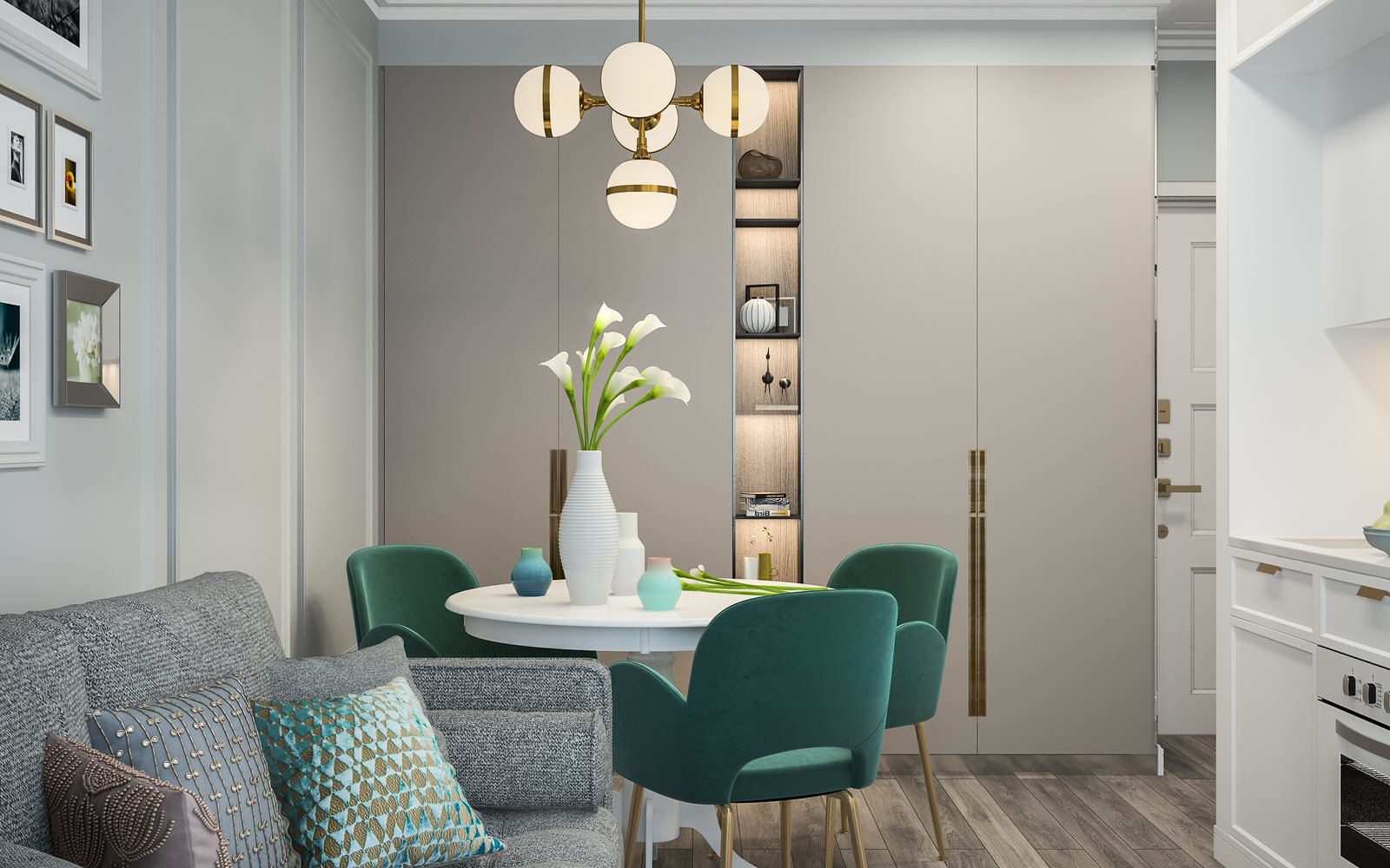 Дизайн - проект однокомнатной квартиры 38 кв.м. г. Москва