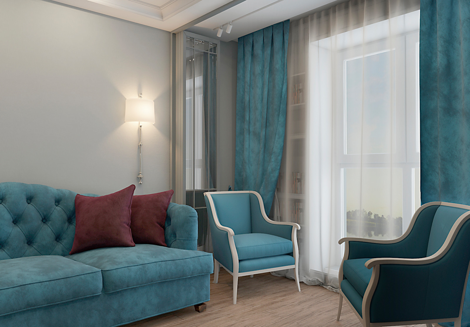 Обложка проекта: АМЕРИКАНСКАЯ КЛАССИКА DE LUXE (гостиная)