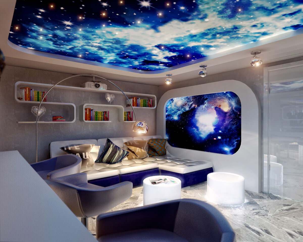 Обложка проекта: Космические принты в интерьерах