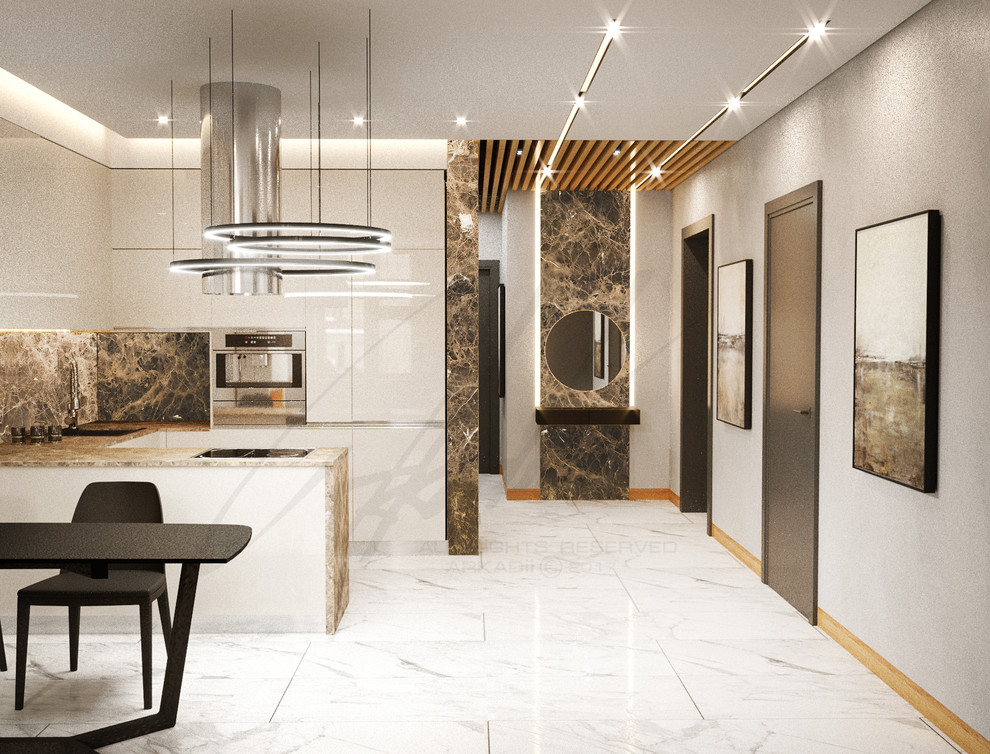 Дизайн интерьера трехкомнатной квартиры