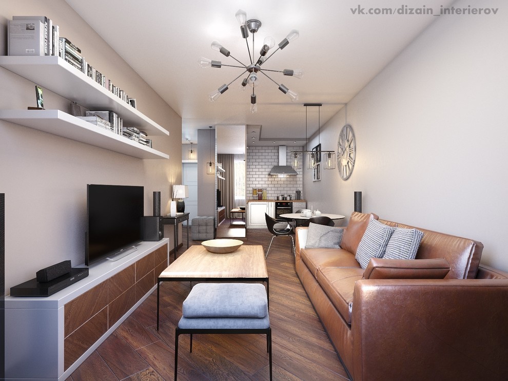 Кухня-гостиная дизайн-проект