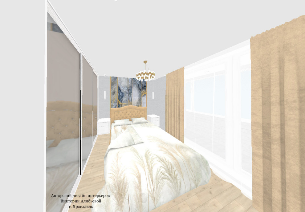 Обложка проекта: Проект спальни в современном стиле