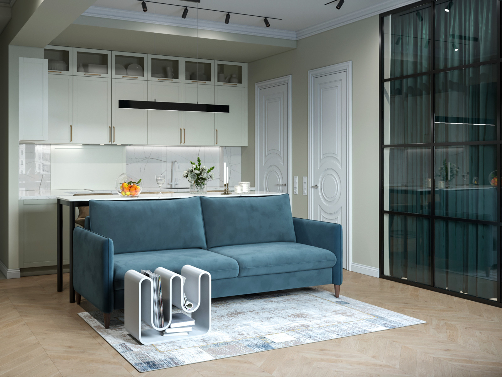 Квартира в стиле "Эклектика" г. Москва  . 64 кв.м.