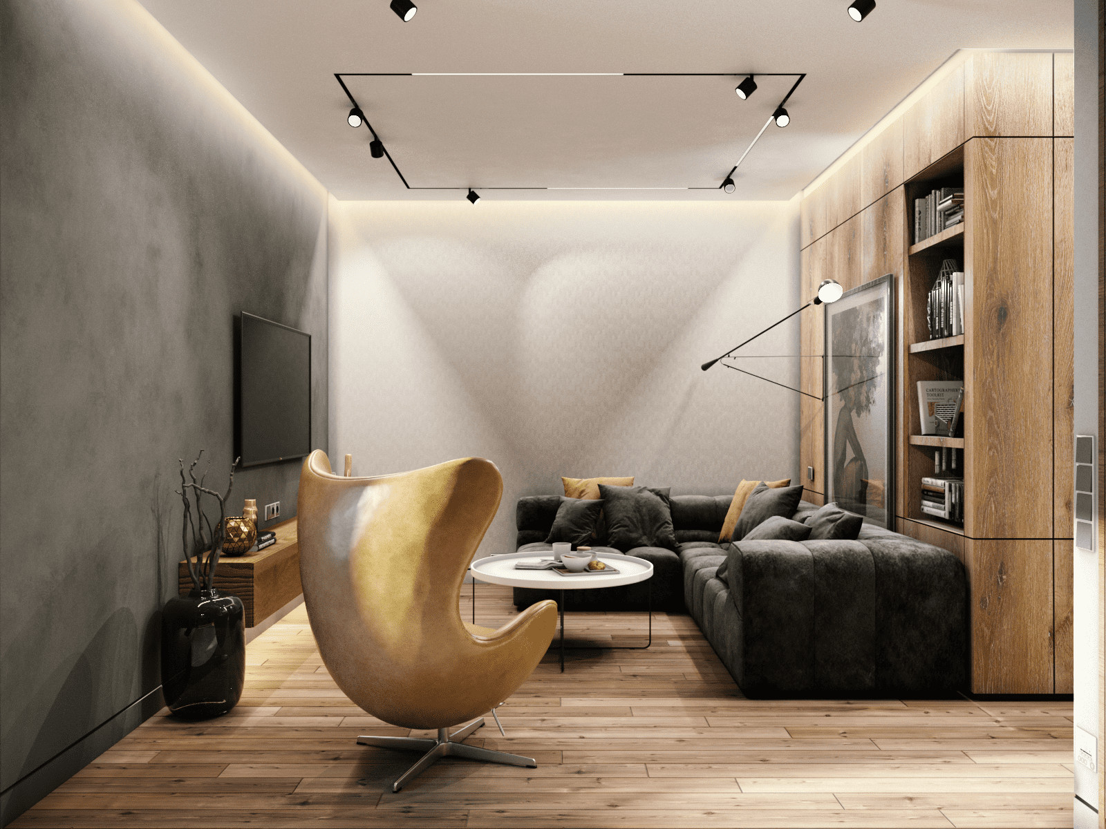 Кухня-гостиная со столовой зоной, 30.41м²