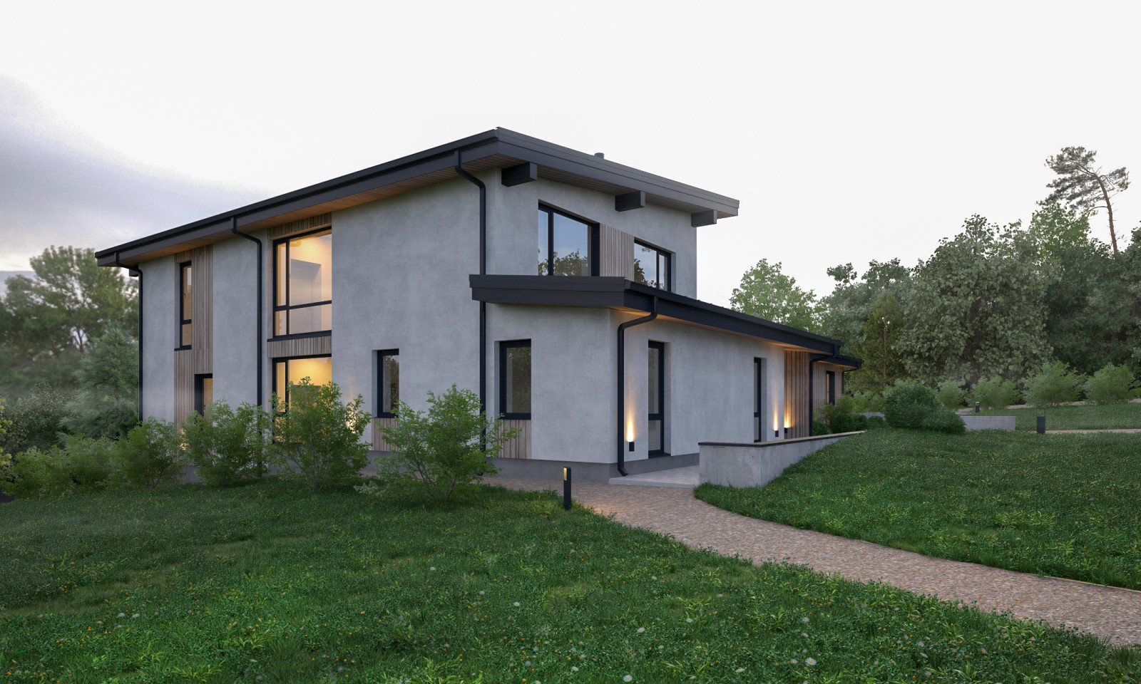 Коттедж на склоне