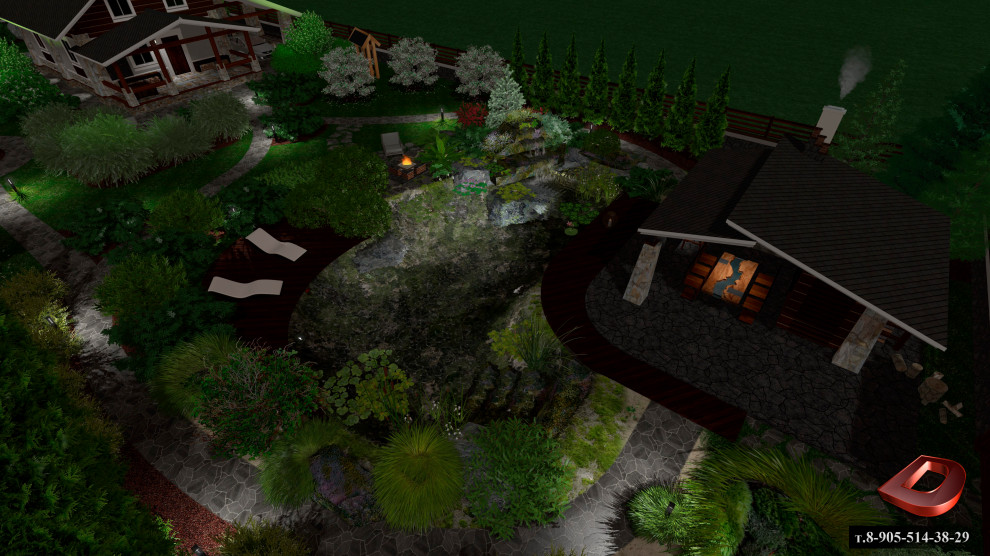 Проект ландшафтного дизайна участка 20 соток,