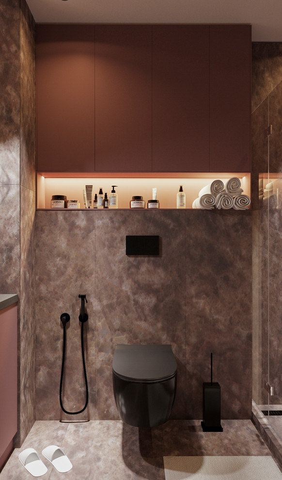 Обложка проекта: Санузел в темных тонах