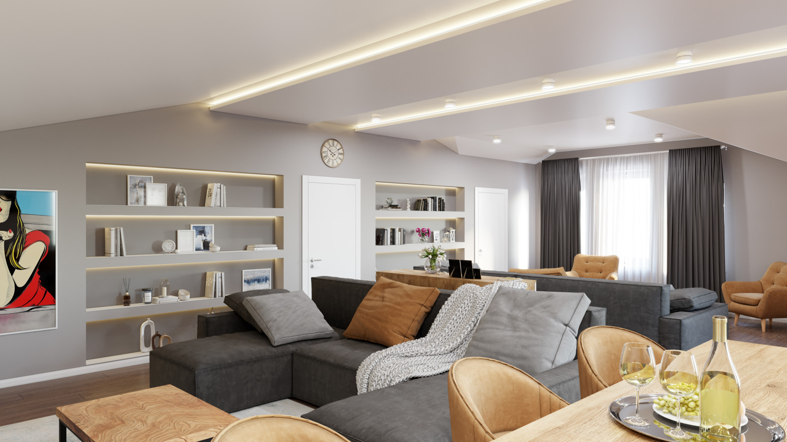 Дизайн мансардного этажа