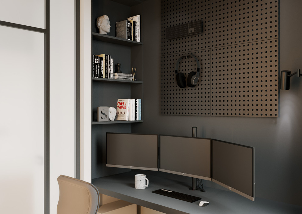 Евро однокомнатная квартира с яркими акцентами в ЖК Атмосфера