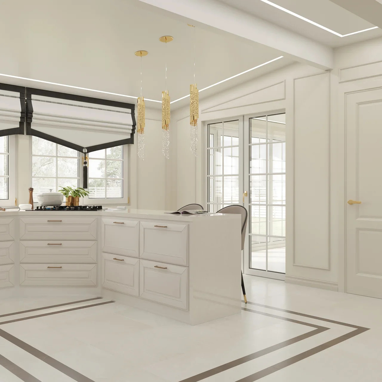 Частный дом, дизайн-проект неоклассика