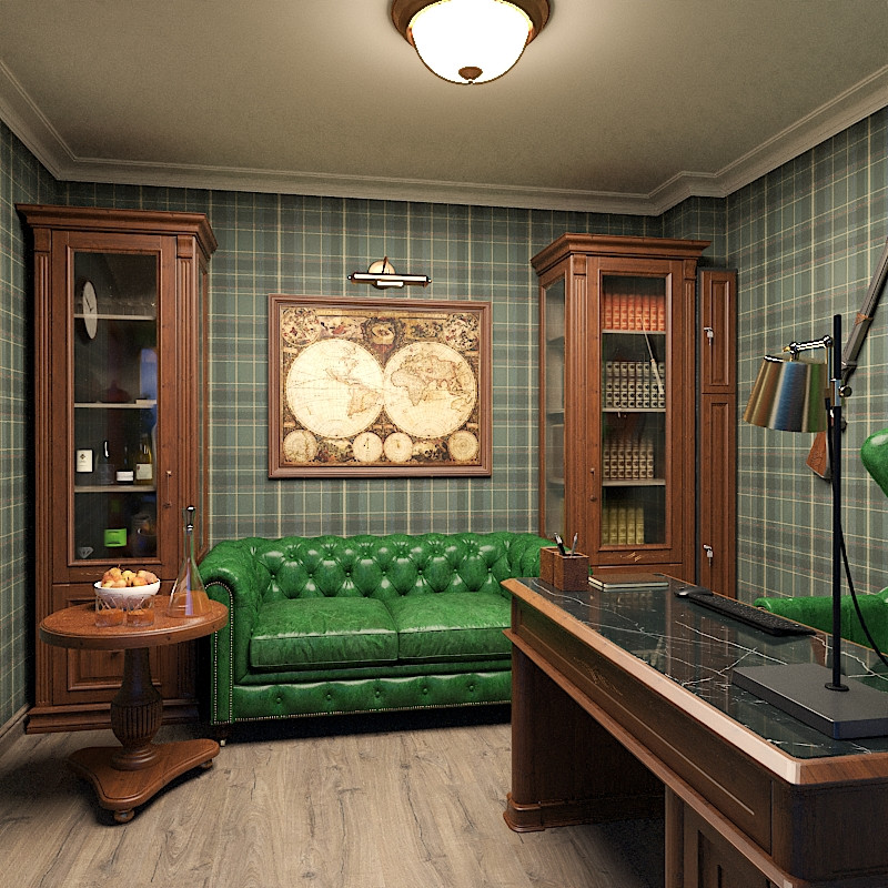 Кабинет в английском стиле