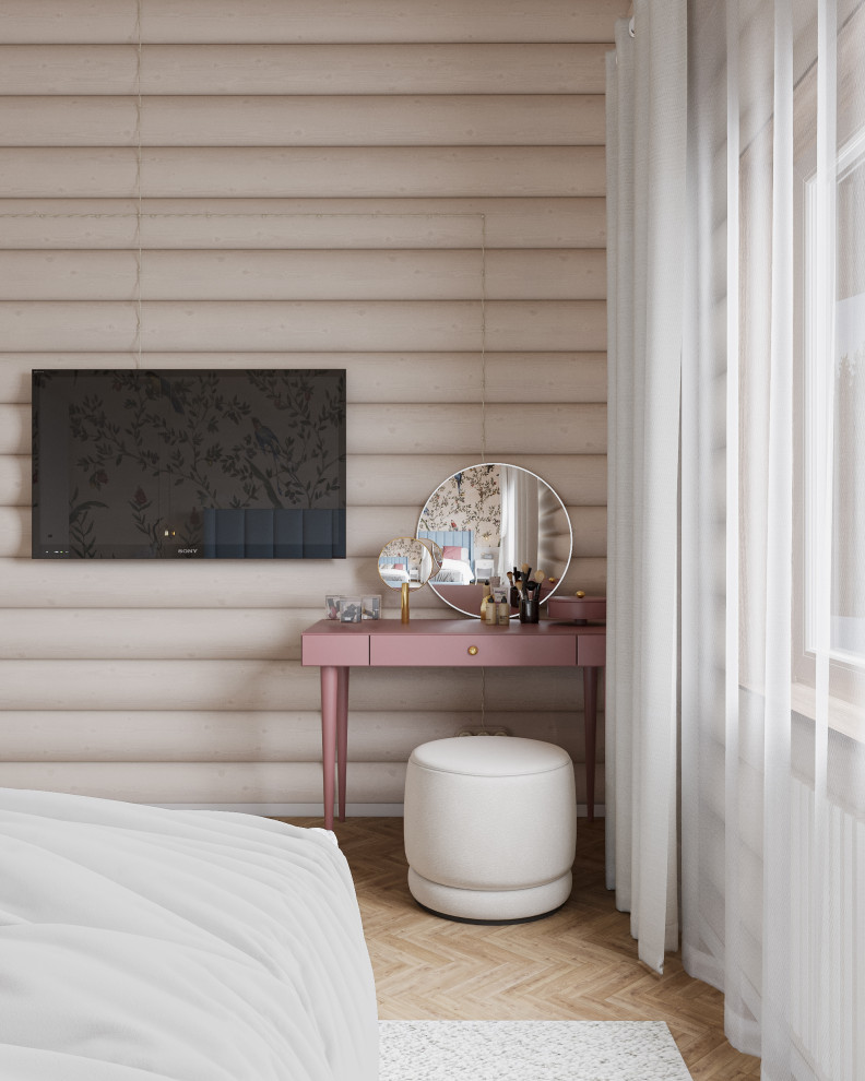 Авторский дом из бревна 135 м² для семьи с двумя детьми в КП Золотые Сосны