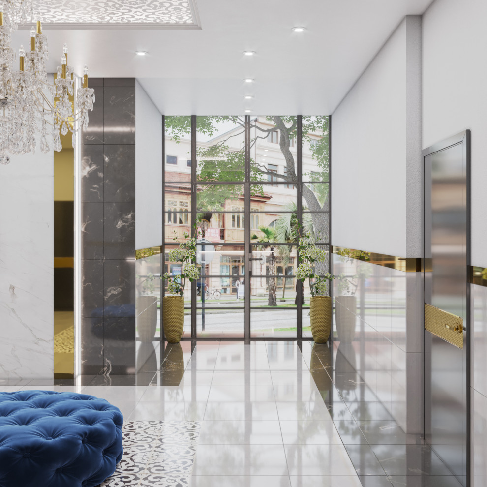 Luxury lobby in 5 star hotel