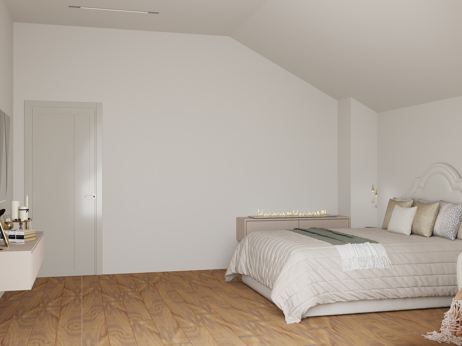 Современный загородный дом. 2 этаж. Спальня