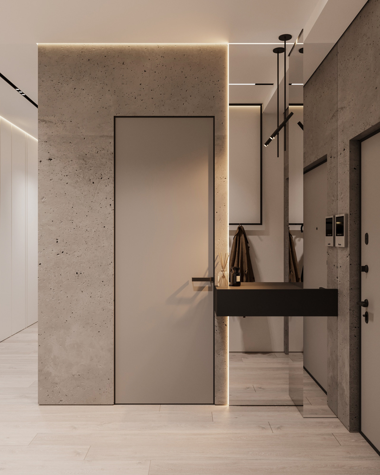 ЖК "Небо" современный интерьер в стиле минимализм 105 кв.м