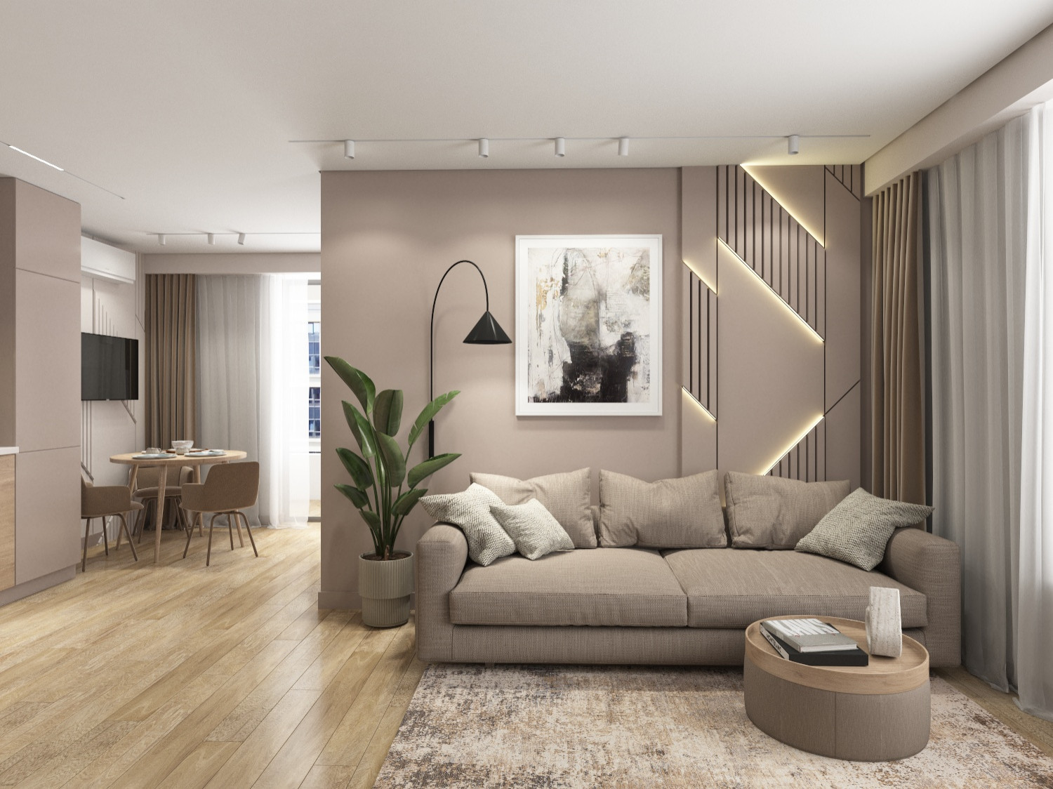 Нюдовый с акцентами